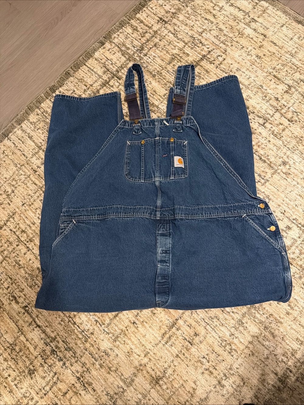 Carhartt Men's Relaxed Denim Overalls in Blue 56/30